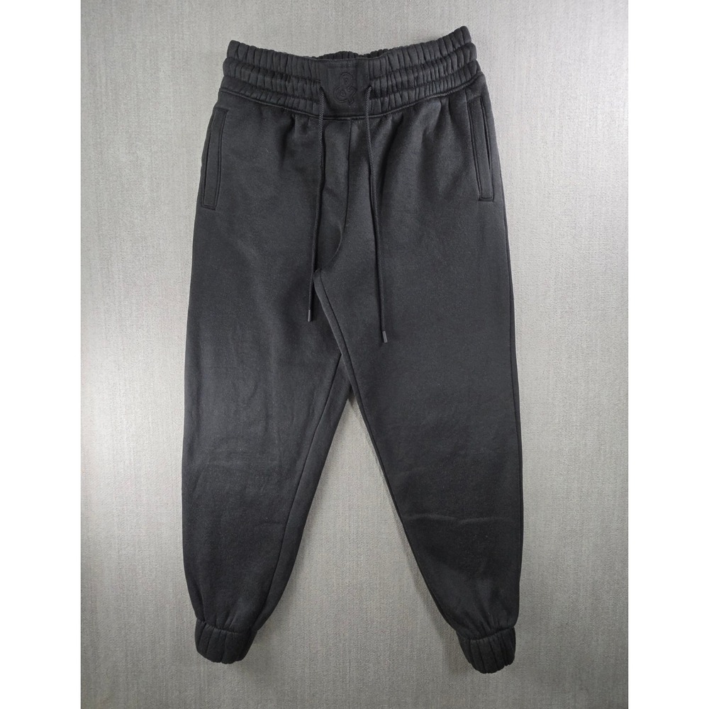 Love & Sports Joggers Mens Medium Black Recycled Fleece‎ Sweatpants L924C226